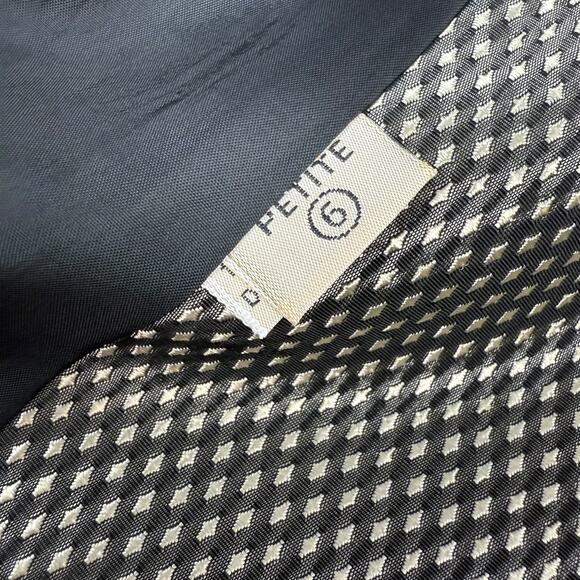 ❌Sold❌80's LIZ CLAIBORNE iridescent shimmering diamond pattern blazer jacket - Picture 13 of 16